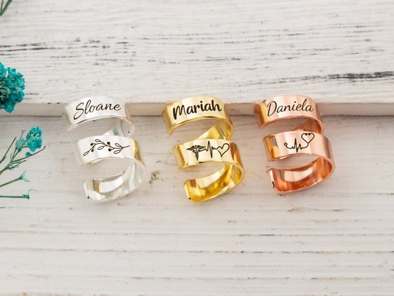 Personalized Stethoscope ID Tag, Stethoscope ID Ring,Custom Stethoscope Tag,Stethoscope Charm,Stethoscope Name Tag,Gift for Nurse Graduation