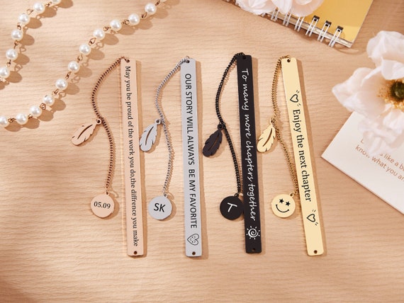 Personalised Bookmark,Teacher Appreciation Gifts,Enjoy The Next Chapter 2025 Class Graduation Gifts for Women,Anniversary Retirement Gift
