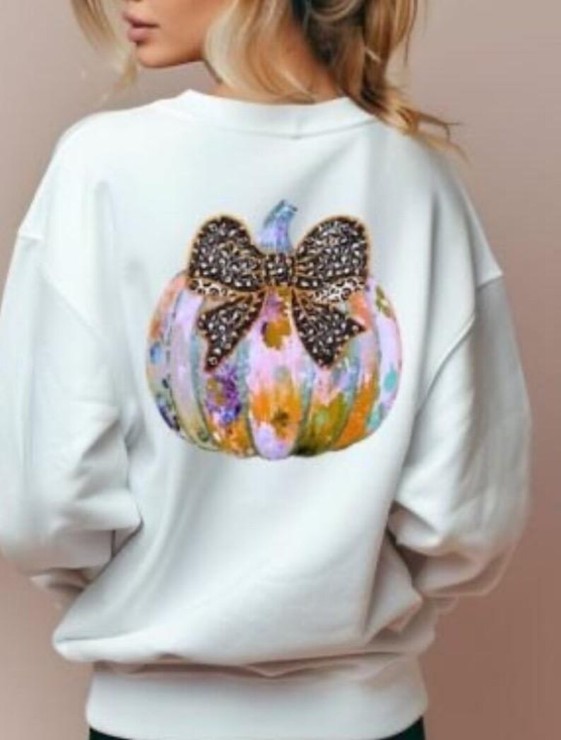 Bundle of Fall Pumpkin Colorful Glitter Watercolor Coquette Bow Polka