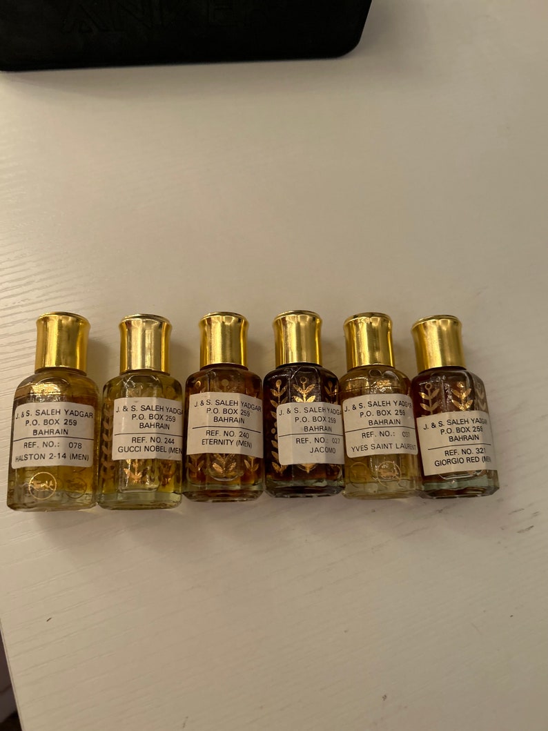 Set of J&S SALEH YADGAR Bahrain Perfume Oils Vintage Perfume Etsy