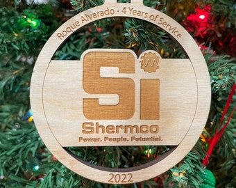 Custom Business Logo Christmas Ornament | Personalized Name Ornament | Custom Group | Wood Gift Ornament 2024
