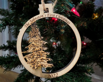 Personalized Tree Ornament | Custom Christmas Ornament | Sustainably Sourced Wood Ornament