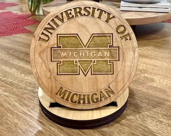 Custom Logo Coasters | 1 Set or BULK orders! | Perfect for Parties, Weddings, Sports Fans, Corporate Events | Unique Gift or Prize Idea!