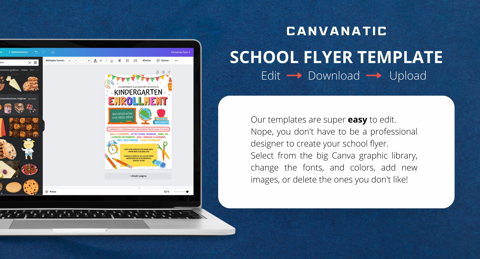 EDITABLE School Enrollment Registration Flyer Printable DIY Flyer editable-school-enrollment-registration-flyer-printable-diy-flyer
