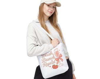 Brunch Repeat Tote Bag: Stylish Mimosa Party Accessory