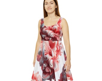 Coral Women's Skater Dress (AOP)