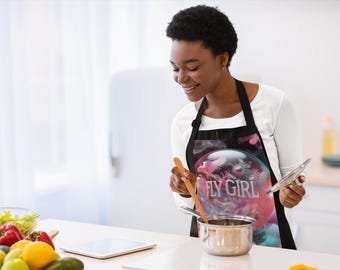 Fly Girl Apron: Colorful Fantasy Cooking Apron for Women