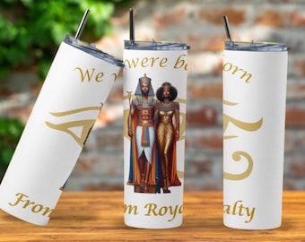 African King and Queen Tumbler: Royal Legacy Stainless Steel Travel Mug