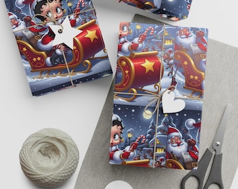 Betty Boop Christmas Gift Wrap: Retro Holiday Wrapping Paper
