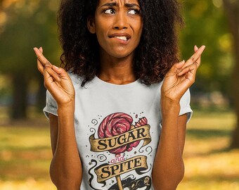 Sugar and Spite Graphic Tee: Edgy Goth Unisex Cotton Shirt