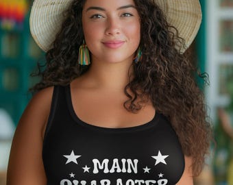 Retro Graphic Tank Top: Main Character Club Sleeveless Shirt