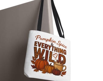 Pumpkin Spice Tote Bag: Fall Accessory for Everyday Use