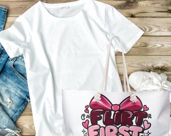 Flirt First Weekender Bag: Playful Travel Tote - Girls Trip, Beach Days