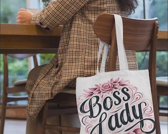 Floral Boss Lady Tote Bag: Empowered Woman Gift