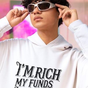 Rich in Spirit Hoodie | Funny Wealth Quote Sweatshirt, Motivational Unisex Pullover, Trendy Graphic Hoodie