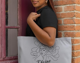 Spiritual Boho Tote Bag: Divine Energy Weekender - Oversized Travel Beach Bag