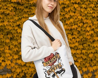 Quirky Sugar and Spite Tote Bag: Sweet & Spicy Reusable Shopper
