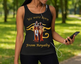 Royalty Women's Racerback Tank | African Heritage Tank Top | Empowering Queen Apparel