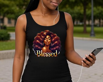 Divine Glow Tank Top: Spiritual Graphic Sleeveless Shirt