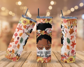 Fall Vibes Tumbler: 20oz Stainless Steel Autumn Drinkware