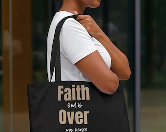 Faith Over Fear Weekender Tote Bag: Christian Scripture Travel Carryall