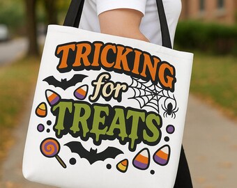 Halloween Tote Bag: Tricking for Treats, Reusable Candy Bag