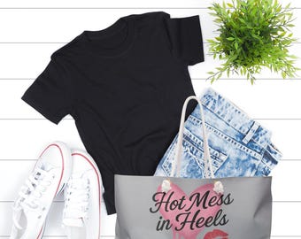 Hot Mess in Heels Travel Tote Bag: Bold Weekender for Stylish Getaways