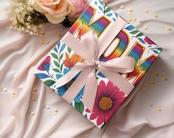 Floral Wrapping Paper for Mom: Colorful Mother's Day Gift Wrap