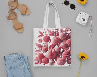 Cherry Print Tote Bag: Playful Summer Accessory