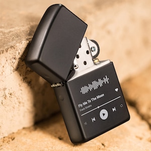 Lover Gift Lighter, Song Code Lighter, Personalized Lighter, Custom Music Lighter, Engraved Lighter, Couple Gift, Valentine&#39;s Day Gift