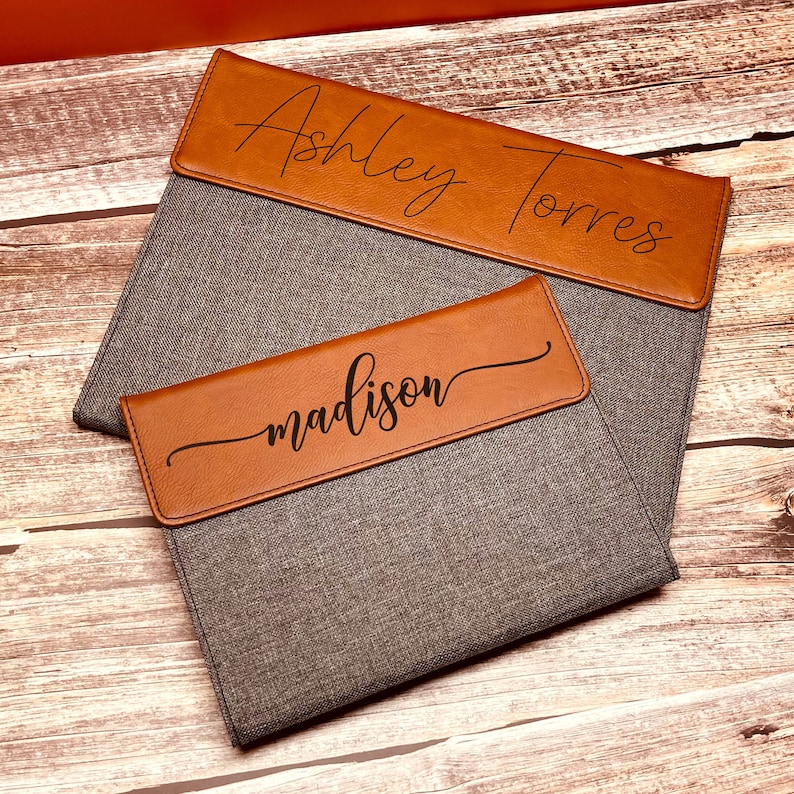 Custom Monogram Portfolio, Custom Name Padfolio, Notepad Cover