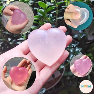 Heart Mochi Squishy Color Changing Under Sun fidget toy stress reliever for adult sensory toy for kids ADHD anxiety party favor kawaii gift