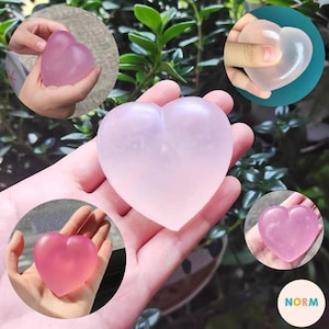 Heart Mochi Squishy Color Changing Under Sun fidget toy stress reliever for adult sensory toy anxiety party favor kawaii gift pocket heart