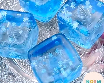 Grand joli cube de glace, flocons de neige, gelée spongieuse, jouet anti-stress pour adulte sensoriel pour enfants, analgésique pour l'anxiété, cadeau kawaii