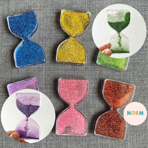 Glitter Liquid Motion Hourglass Sensory Toy ADHD Quicksand Shaker Toy Stress Relief Calm Bottle Fidget Sensory Gift Party Favor Gift for kid