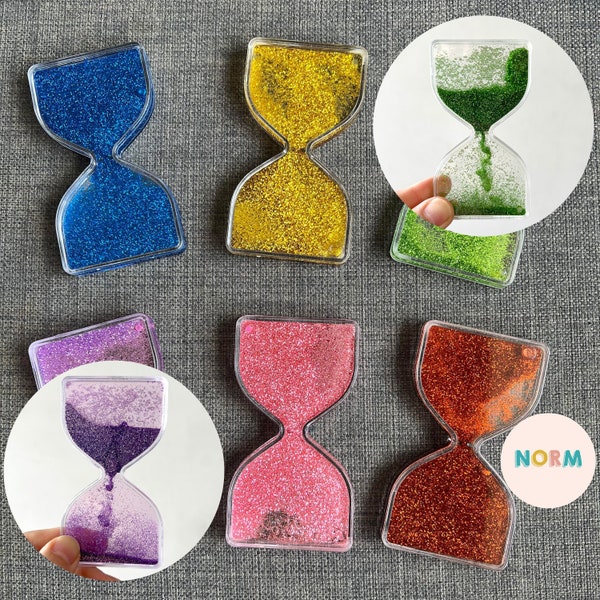 Glitter Liquid Motion Hourglass Sensory Toy ADHD Quicksand Shaker Toy Stress Relief Calm Bottle Fidget Sensory Gift Party Favor Gift for kid