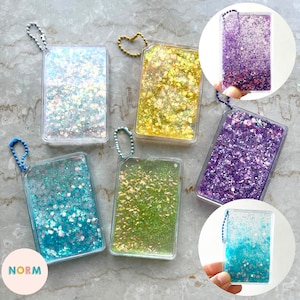 Chaveiro sensorial de cartão de movimento líquido com glitter, brinquedo sensorial para TDAH, brinquedo agitador de areia movediça, garrafa calmante para alívio do estresse, presente sensorial para festa