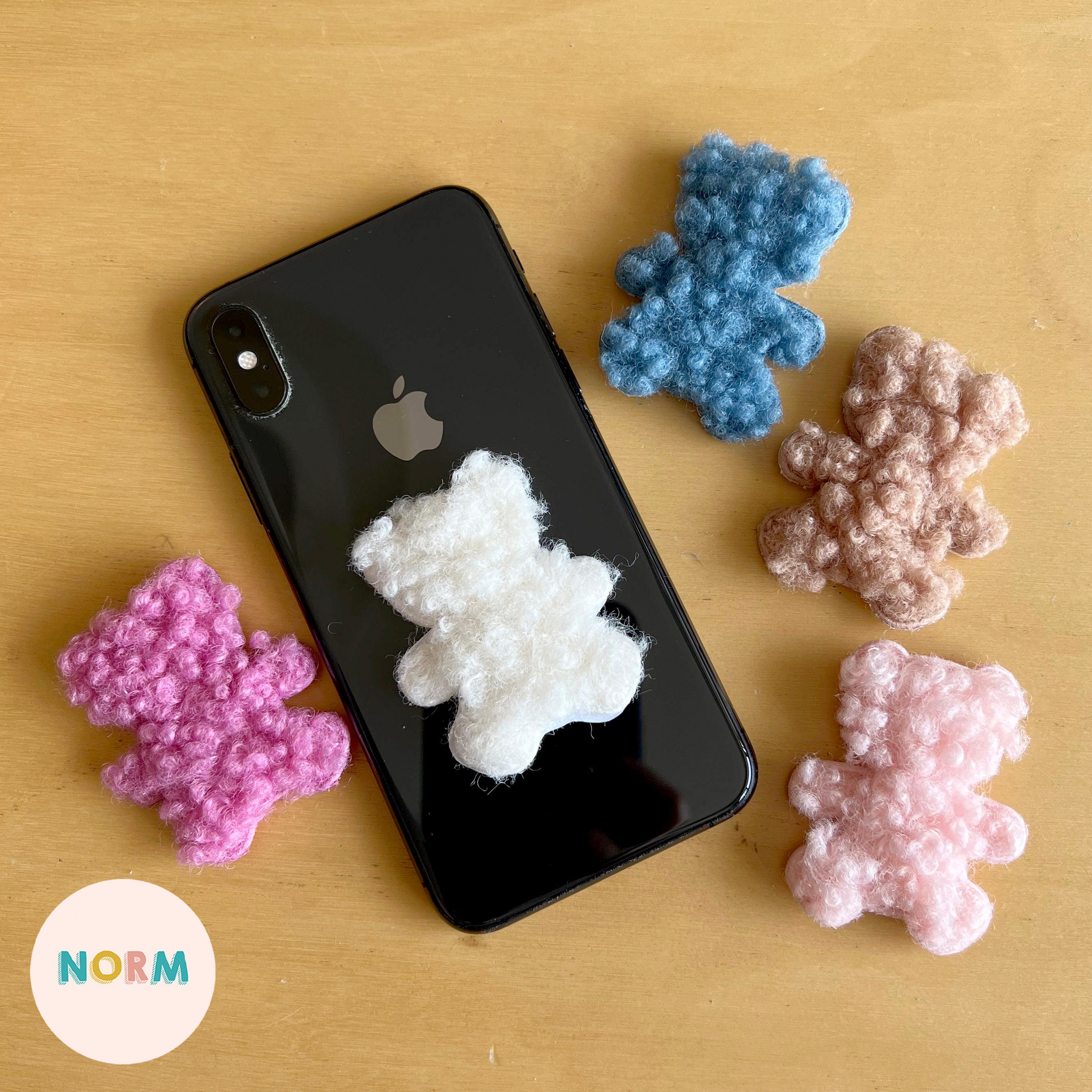Worry Teddy Fluffy Sticker, Sensory Comfort Toy, Soft Sensory Sticker, Fuzzy Plush, Calming Sensory, Anxiety Soothing, Fidget Toy, Desk Pet