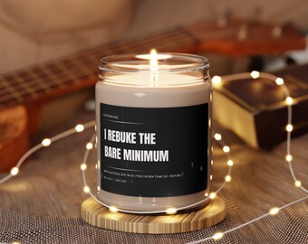 Ich tadele die Bare Minimum Sojakerze | Geschenk | Witzige Kerze | Duftkerze | Vegan | Einweihungsgeschenk