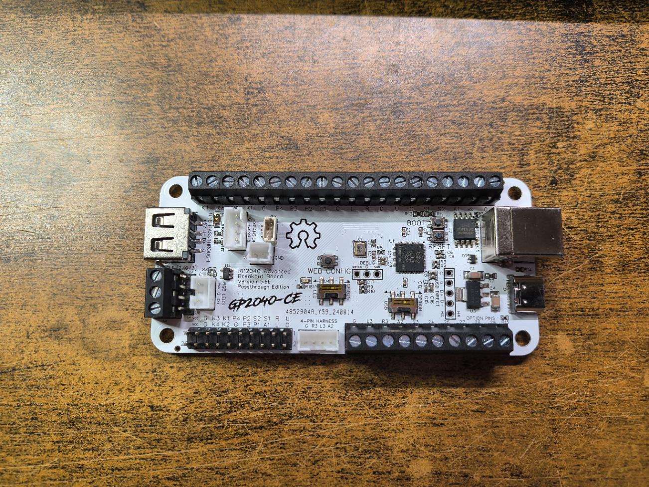 LCD & BOARDGAME チェッカーフラッグ GP2040-CE Advanced Breakout Board V5.6e - USB Passthrough - Etsy