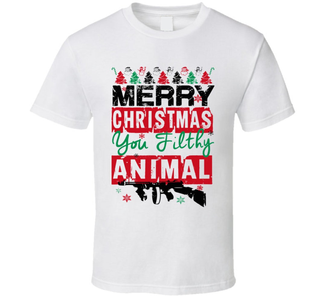 Merry Christmas You Filthy Animal Home Alone T Shirt Etsy