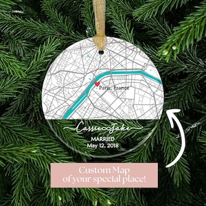 Ornement juste marié Premier ornement de Noël Ornement fiancé Ornement de carte Ornement de verre Ornement de Noël marié Ornement de couple