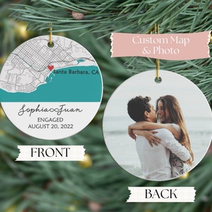 Verlobte Ornament Verlobungsornament Karte Ornament Paar Ornament Erste Weihnachten Ornament Verlobungsgeschenk Personalisiertes Geschenk