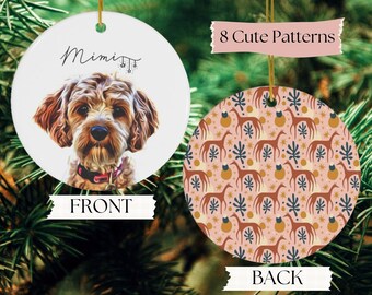 Dog ornament personalized Personalized pet ornament Pet memorial ornament Custom dog ornament Personalized dog ornament (Pet Name Pattern)