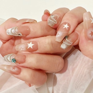 Presse réutilisable de paillettes d&#39;oeil de chat sur l&#39;ongle, faux ongles, presse en cristal sur l&#39;ongle, ongles de mariage, colle sur le faux ongle, ongle fait main, Australie