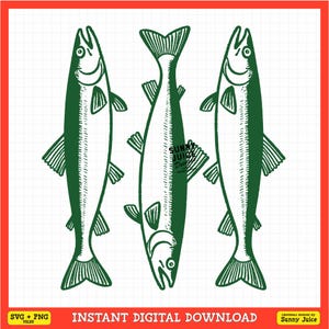 Tinned Fish Sardines SVG & PNG Design File for Tees Retro Tinned Fish Coastal Aesthetic Fisherman Sardines for Download - Commercial Use