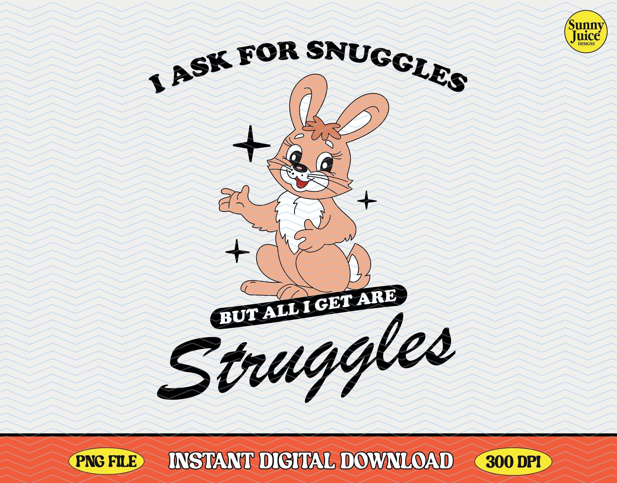 Trendy Retro Rabbit Fun 90's Aesthetic PNG Design for - Etsy