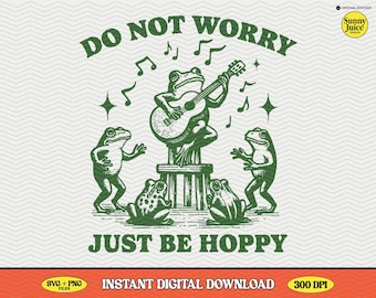 Retro Frog Band SVG, PNG, Commercial Use Design (Digital Download)