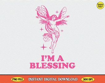 Fairy PNG Graphic, Trendy Summer Design (Digital Download)