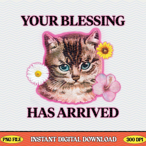 Trendy 'Cat' PNG Design for Sublimation perfect for Graphic Tee Shirts Business for Commercial Use